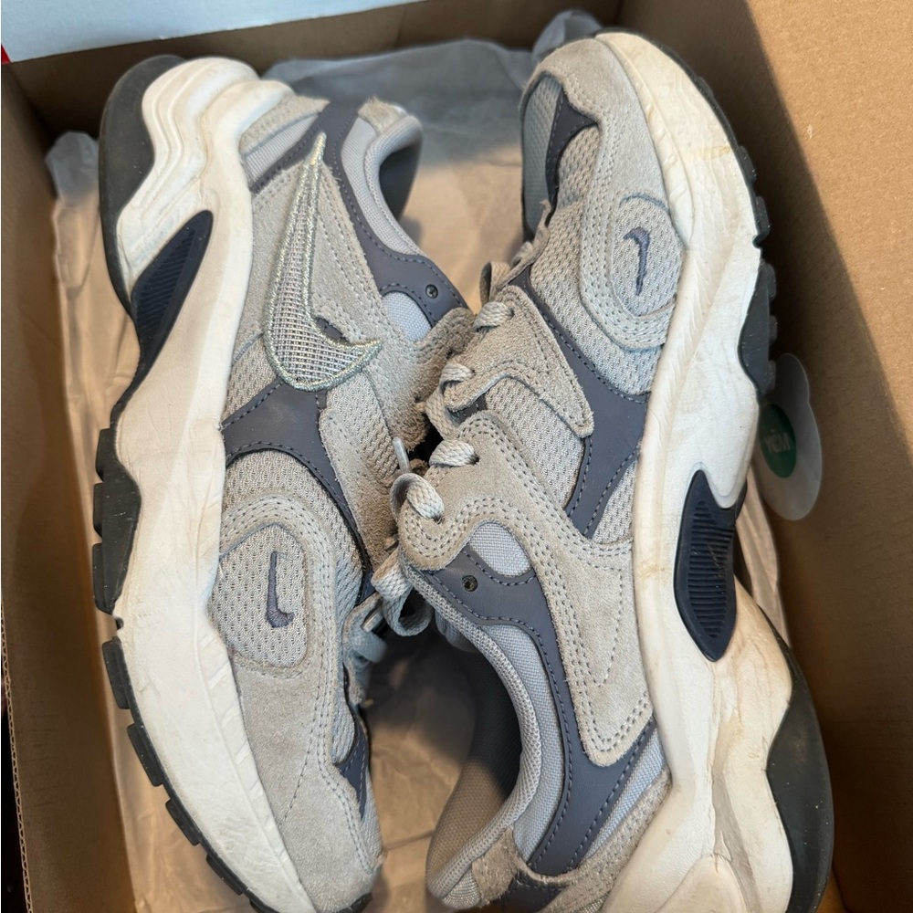 Nike  Gray and White Sneakers